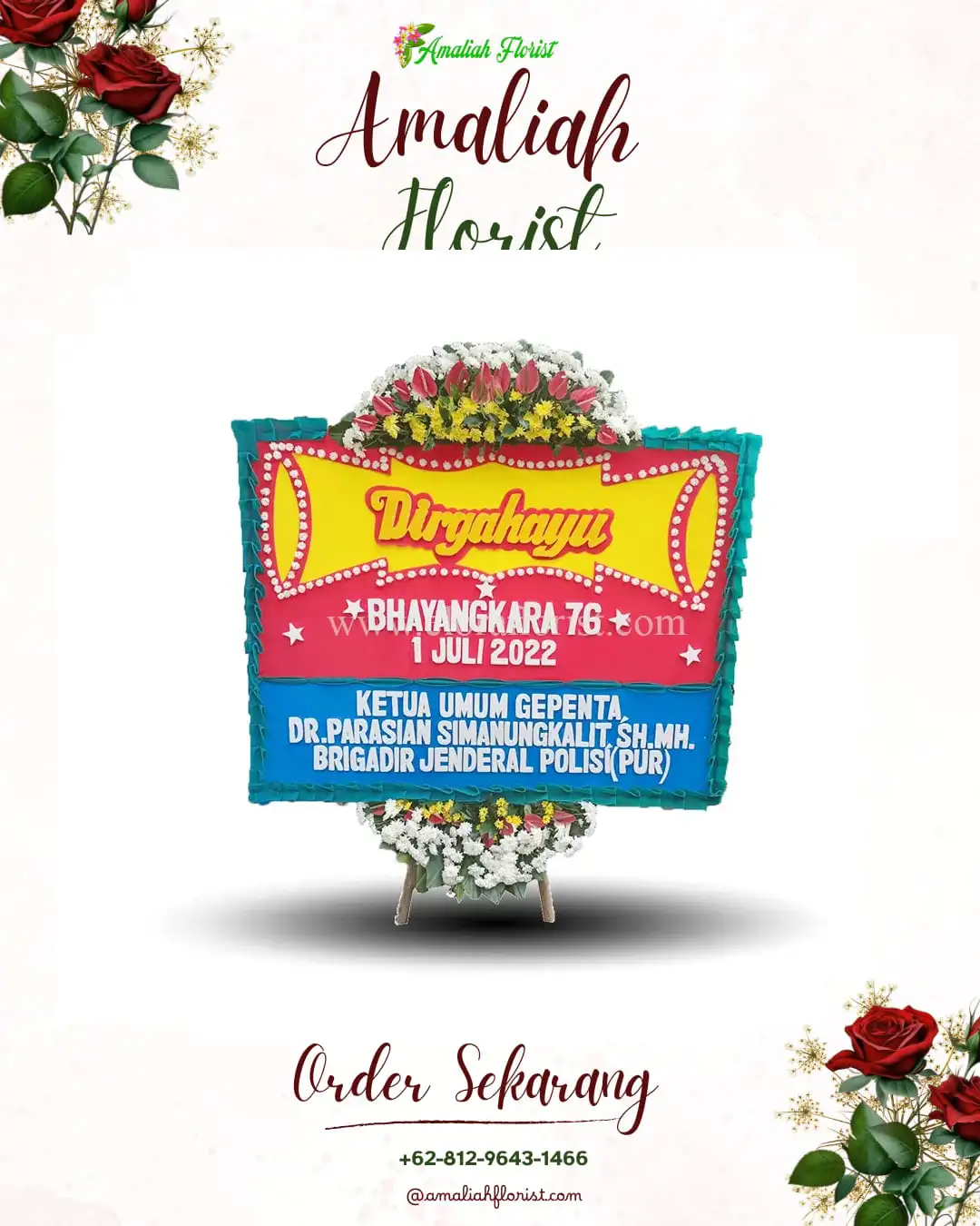 Papan Bunga HUT Ulang Tahun Nisam Antara